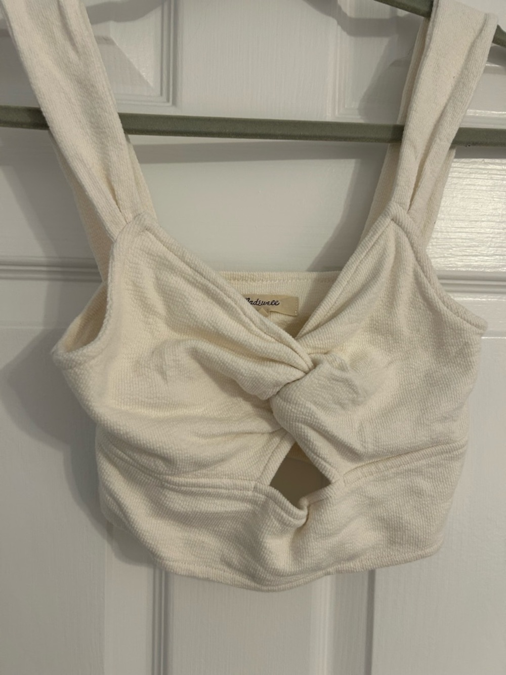 Madewell Cream Knot-Front Tank